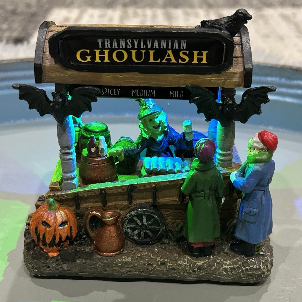 Pumpkin Hollow‎ "Transylvanian Ghoulash" Shop LED Lighted Village Accessory Shop